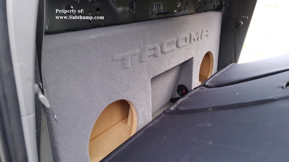 2005-2015 Toyota Tacoma Double Cab Dual 10 with Amp Space Subwoofer Box