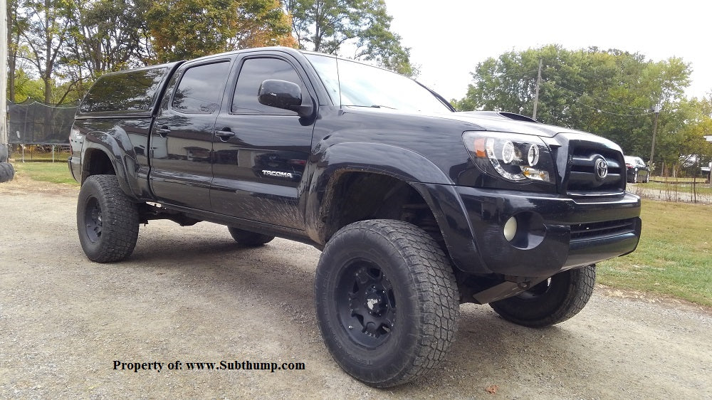 2005-2015 Toyota Tacoma Double Cab Dual 10 with Amp Space Subwoofer Box