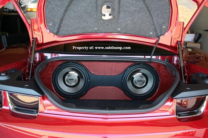 2012-2015 Camaro Trunk Dual Subwoofer Box Two-Tone Vinyl Sub Box 
