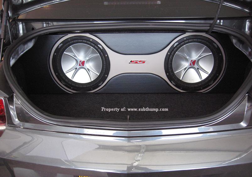 2010-2011 Camaro Trunk Dual Subwoofer Box  Two-Tone Vinyl Sub Box