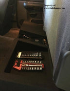 2007-2013 GM Crew Cab Single Downfire Box With Amp Shelf And Cubby Storage