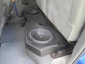 2002-2016 Dodge Ram Quad Cab & Crew Cab Dual 10/12 Fiberglass Subwoofer Box 