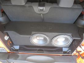 2007-2018 Jeep Wrangler Rear Fire Sub Box Enclosure w/Amp Shelf *New*