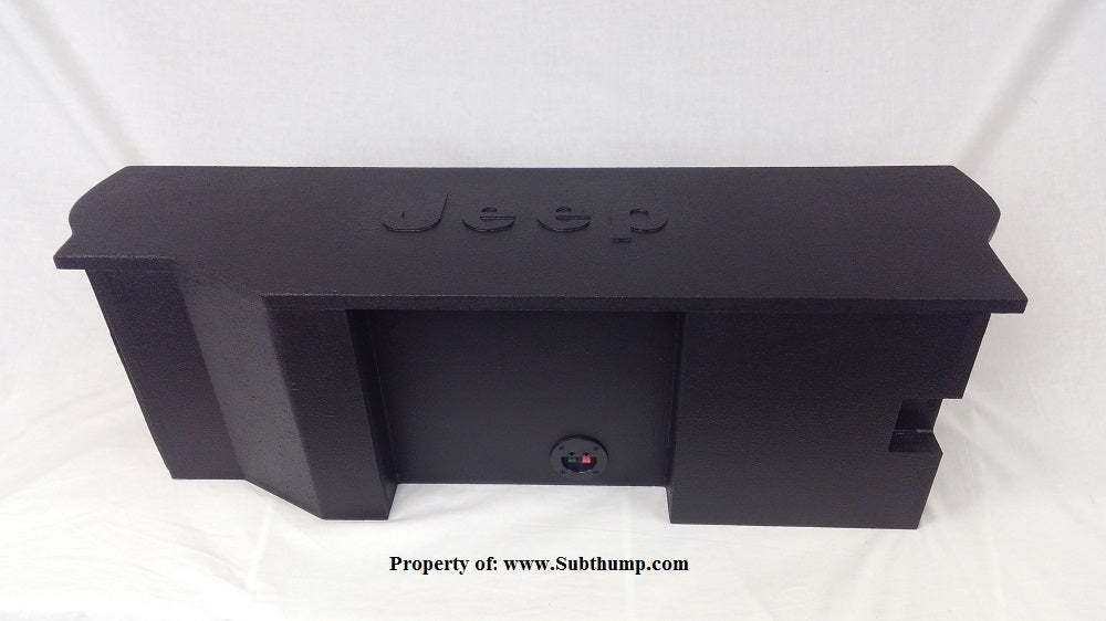 2007-2018 Jeep Wrangler 2-Door Dual 10/12  Front Fire Sub Enclosure With Amp Space Bedliner  *New* 