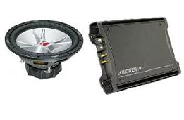 (1) 10" Kicker CVR dual 4ohm Sub AND (1) Kicker zx300.1 Amp