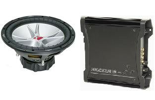 (1) 12" Kicker CVR dual 4ohm Sub AND (1) Kicker zx400.1 Amp