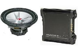 (1) 12" Kicker CVR dual 4ohm Sub AND (1) Kicker zx400.1 Amp