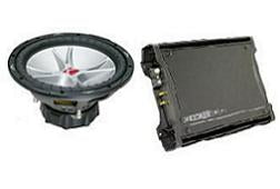 (1) 12" Kicker CVR dual 4ohm Sub AND (1) Kicker zx300.1 Amp
