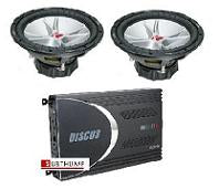 (2) 10" Kicker CVR dual 4ohm Subs AND (1) MB Quart DSC2150 Amp