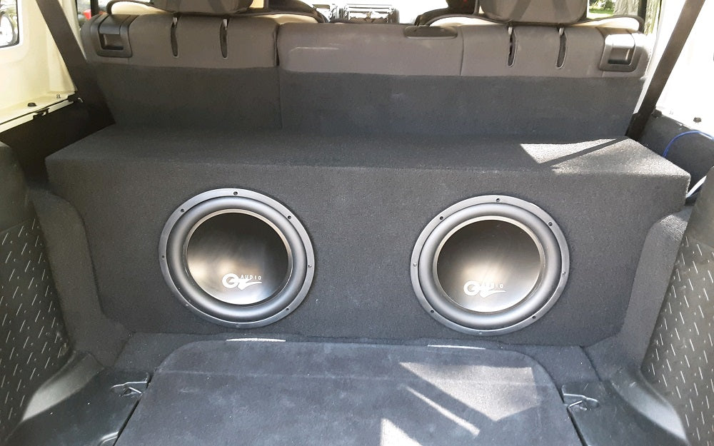 *New* 2007-2018 Jeep Unlimited (4dr.) Dual 10/12 Rea  Fire Sub Box