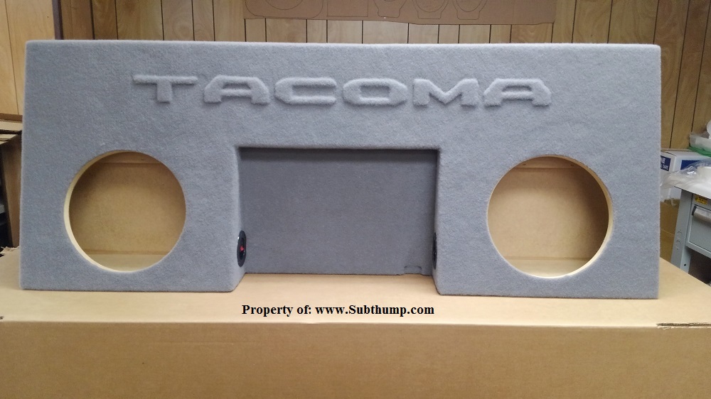 2005-2015 Toyota Tacoma Double Cab Dual 10 with Amp Space Subwoofer Box