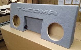 2005-2020 Toyota Tacoma Double Cab Subwoofer Box with Amp Space