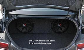Compatible with 2012-2015 Chevy Camaro Coupe Trunk Harmony R124 Dual 12 Sub Box Enclosure New 