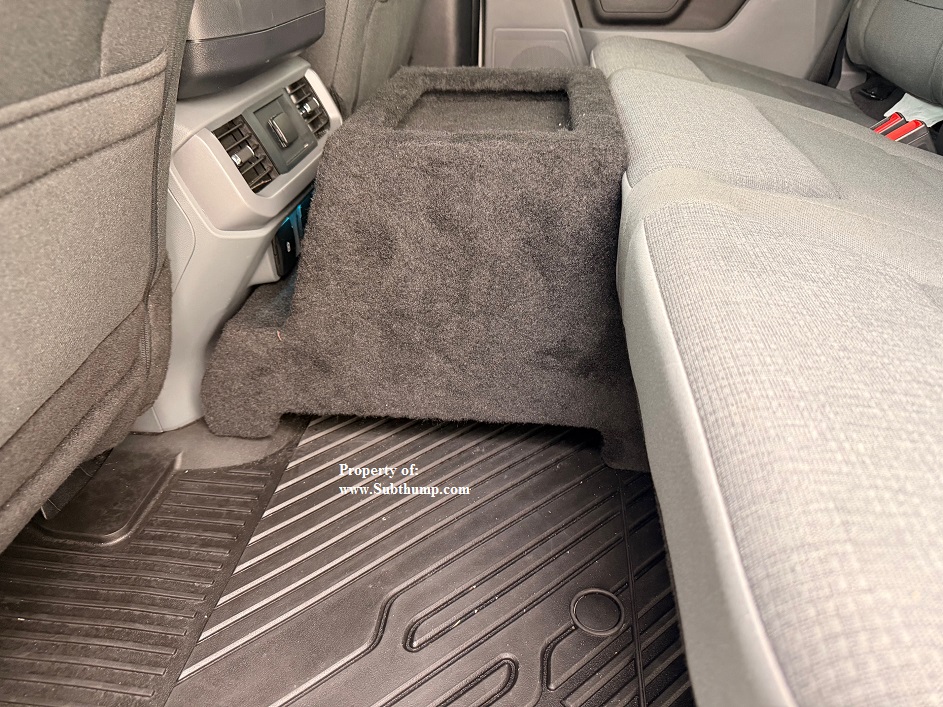 2021-2025 F150 Supercrew Rear Console Downfire Subwoofer Enclosure *Brand New Release*